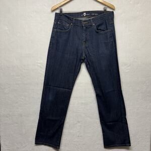 7 For All Mankind Carsen Straight Leg Denim Jeans Men's Size 32x31 Dark Wash